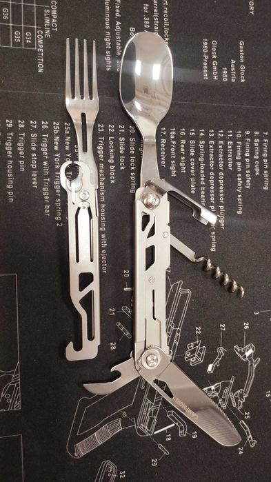 NIezbędnik multitool składany ze stali nierdzewnej