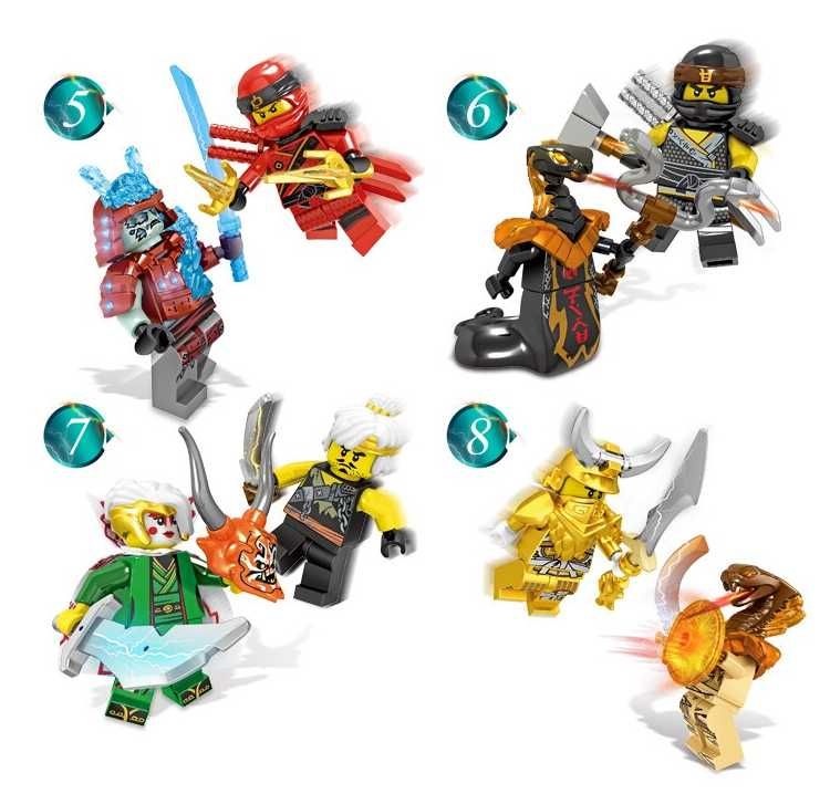 Bonecos minifiguras Ninjago nº77 (compatíveis com Lego)