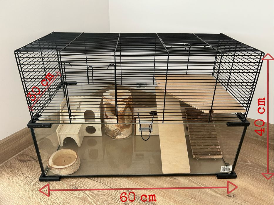 Klatka dla gryzoni 60 x 30 x 40 + AKCESORIA