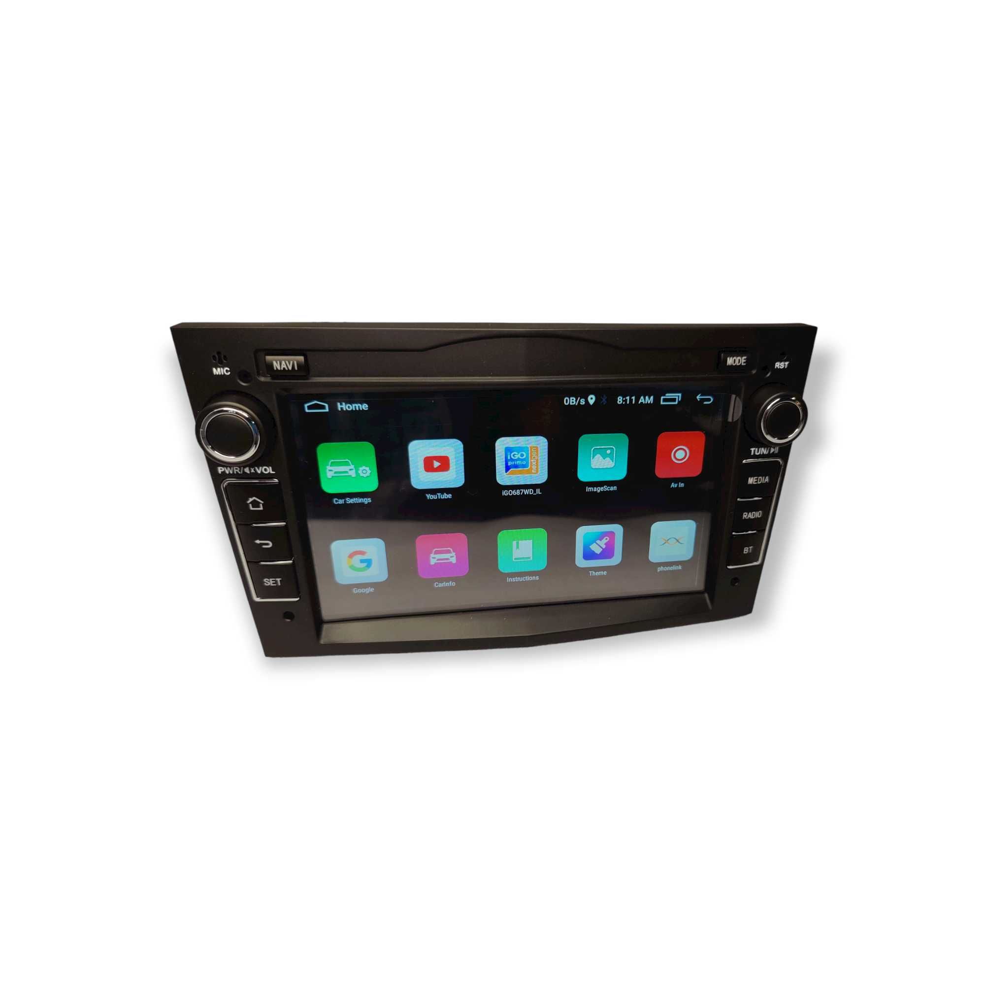 Rádio Android 2DIN para OPEL – 2GB de RAM com GPS e Wifi - Preto