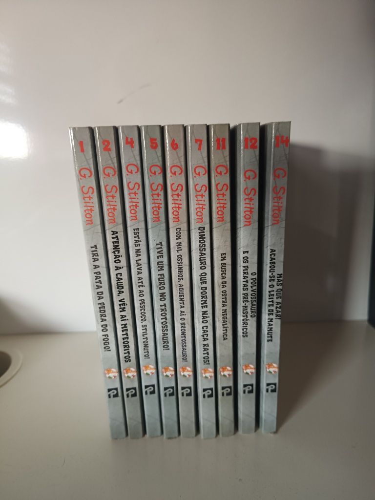 9 livros coleção "Gerônimo Stilton: Pré-Historratos"