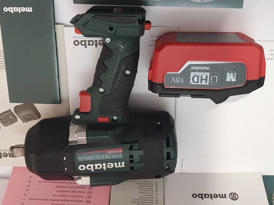 Komplet klucz  + aku 18v 6,2Ah METABO SSW 18 LTX 1450 BL moc 1900Nm