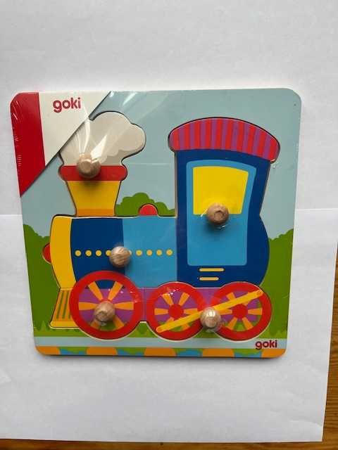 Puzzle Lokomotywa układanka z uchwytami 1+ Goki