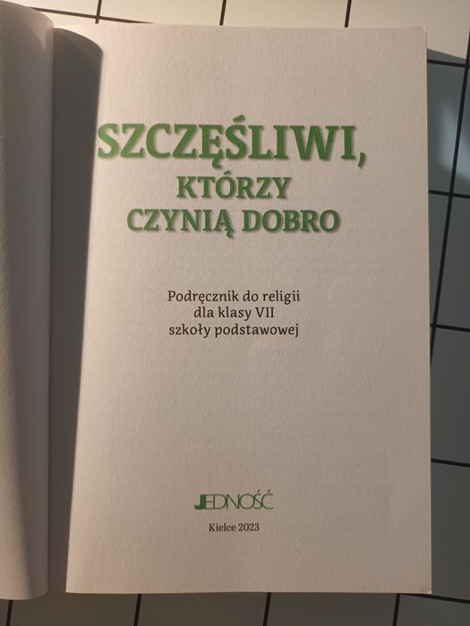 "Szczęśliwi, którzy czynią dobro"-podręcznik do religii, 7 klasa