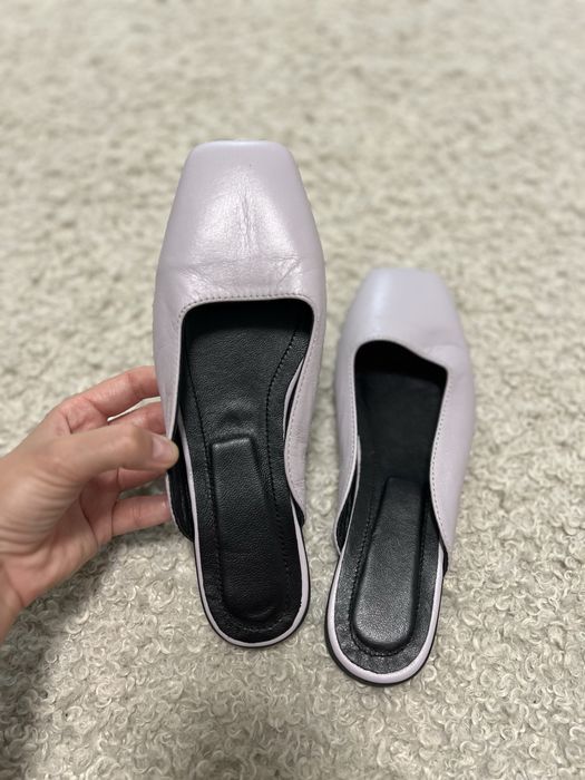 Мюлі сабо натуральна шкіра