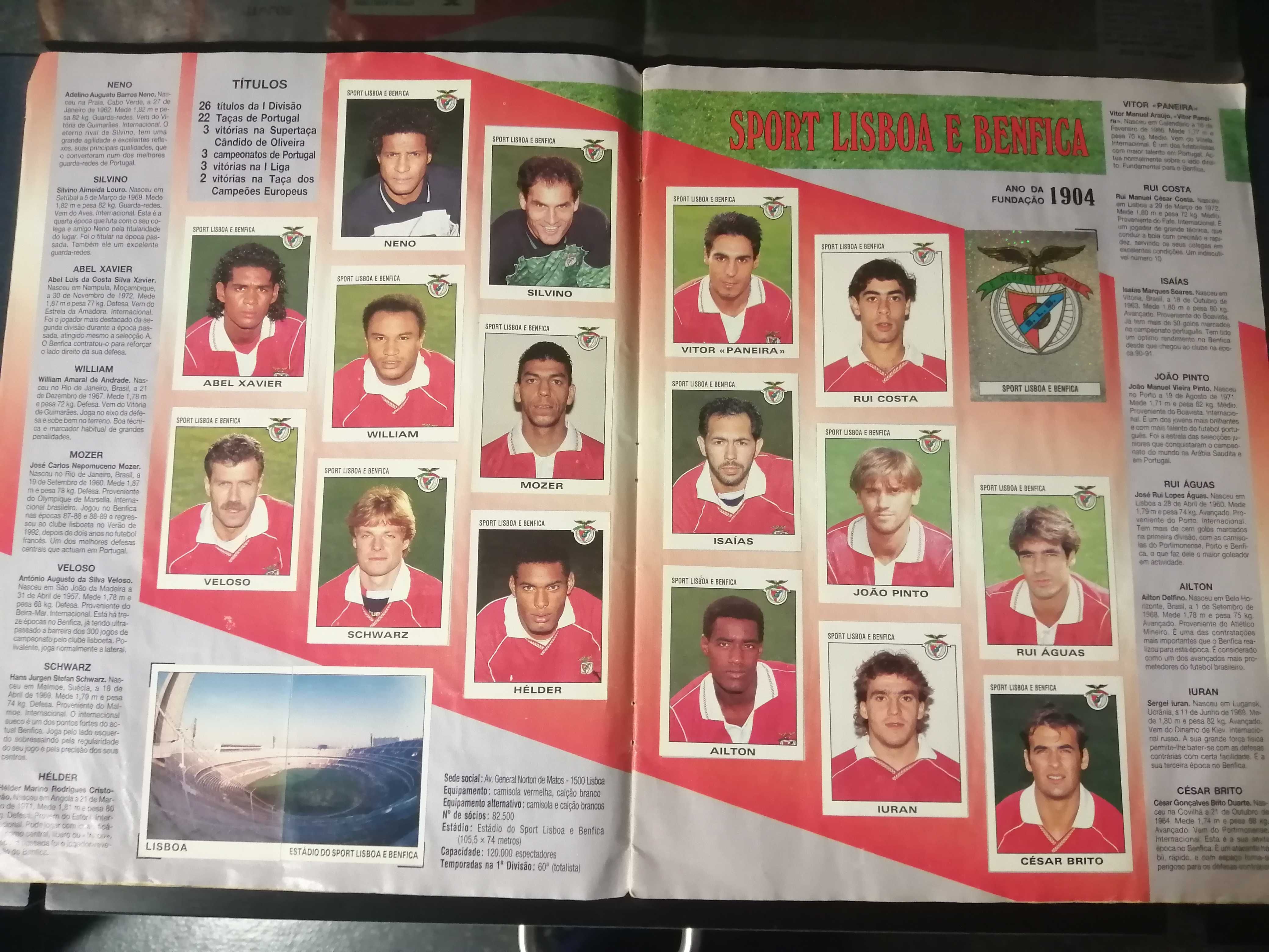 Caderneta futebol 93/94