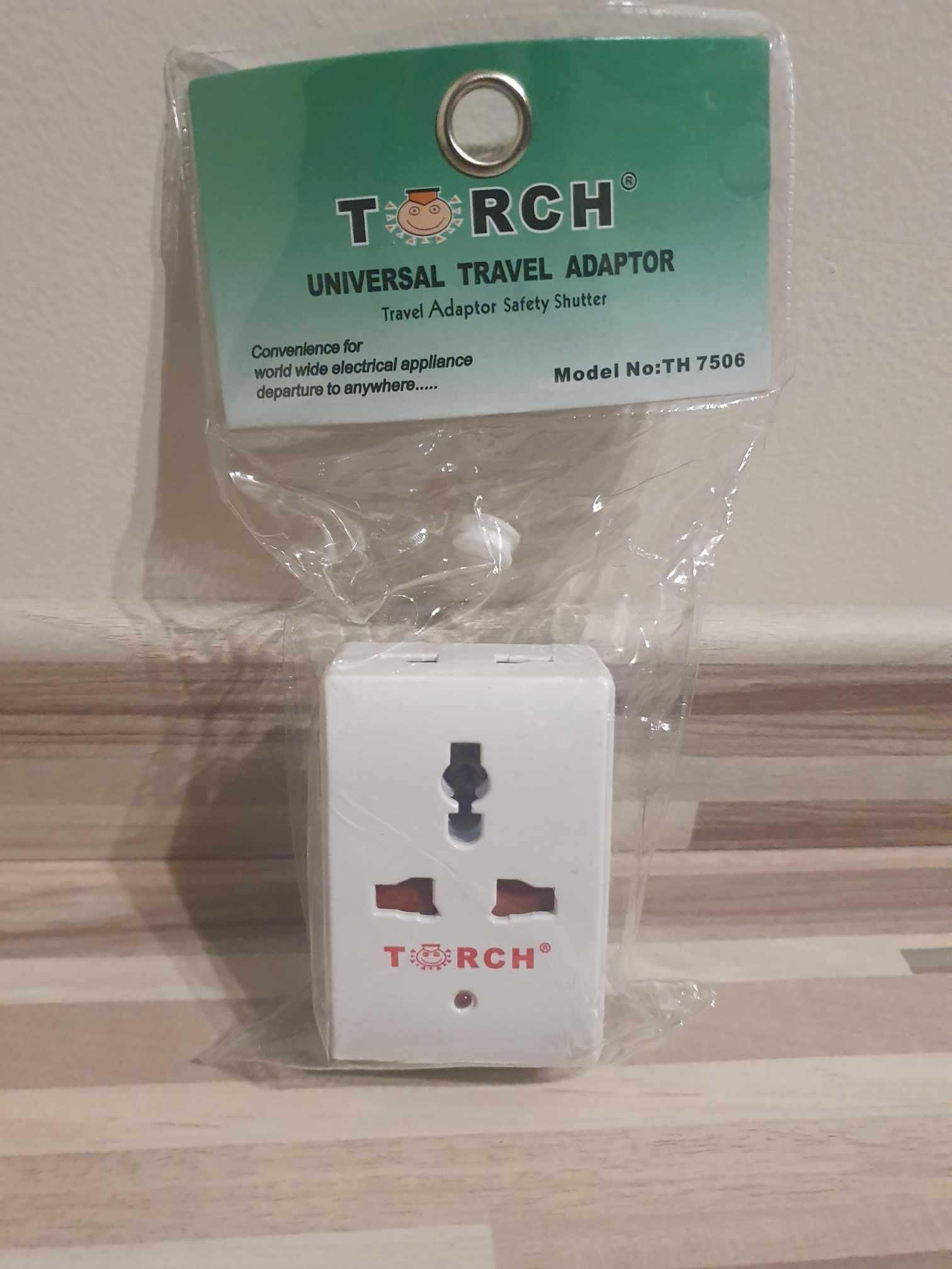 Adapter podróżny Torch UK/EU potrójny