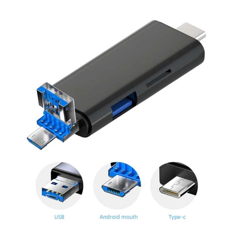 5 в 1 многофункциональный USB 2,0 Type C/Usb/Micro Usb/Tf/SD картридер