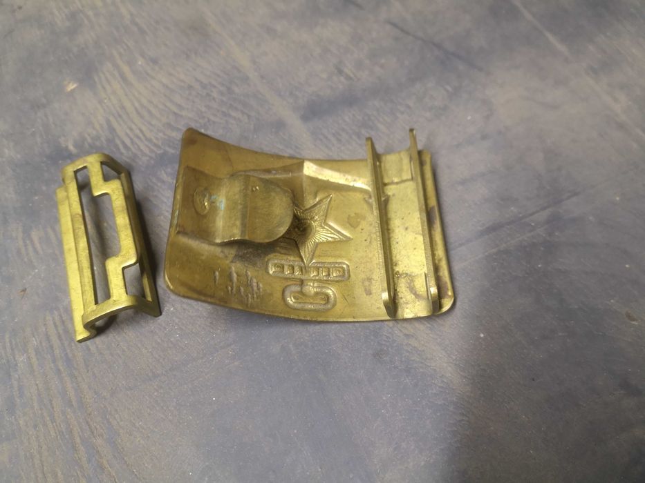 Пряжка и зацеп на ремень мор флот СССР якорь и серп и молот