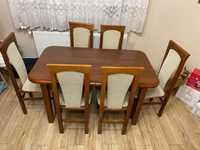 Zestaw 6 krzesel i stół