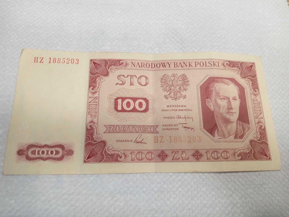 Banknot 100zł 1948 stan bardzo dobry HZ