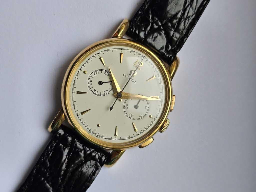Złota 18K Omega Chronograph 320 jak Nowa idealna