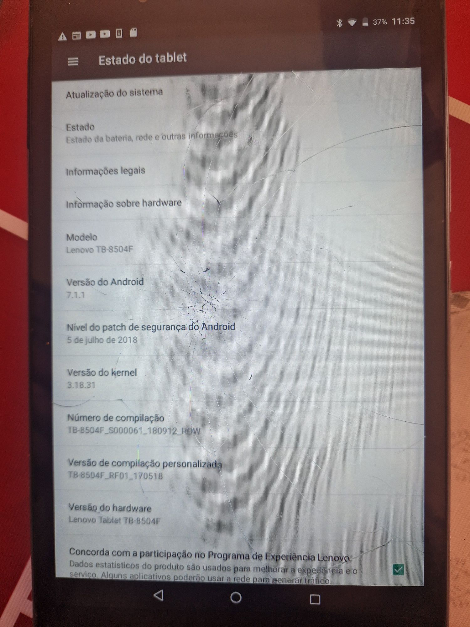 Tablet Lenovo 16gb