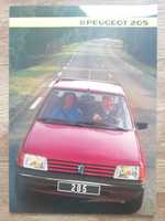 Prospekt Peugeot 205 GL/GLD GR/GRD GT