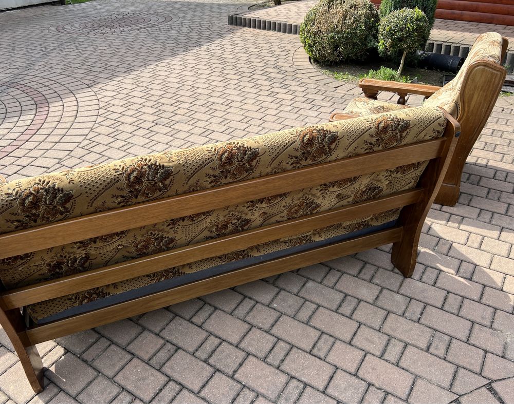 Kanapa sofa fotele wypoczynek drewniany