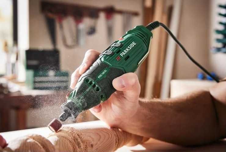 PARKSIDE Wiertarkoszlifierka precyzyjna PFBS 160 D3, 160 W ZESTAW