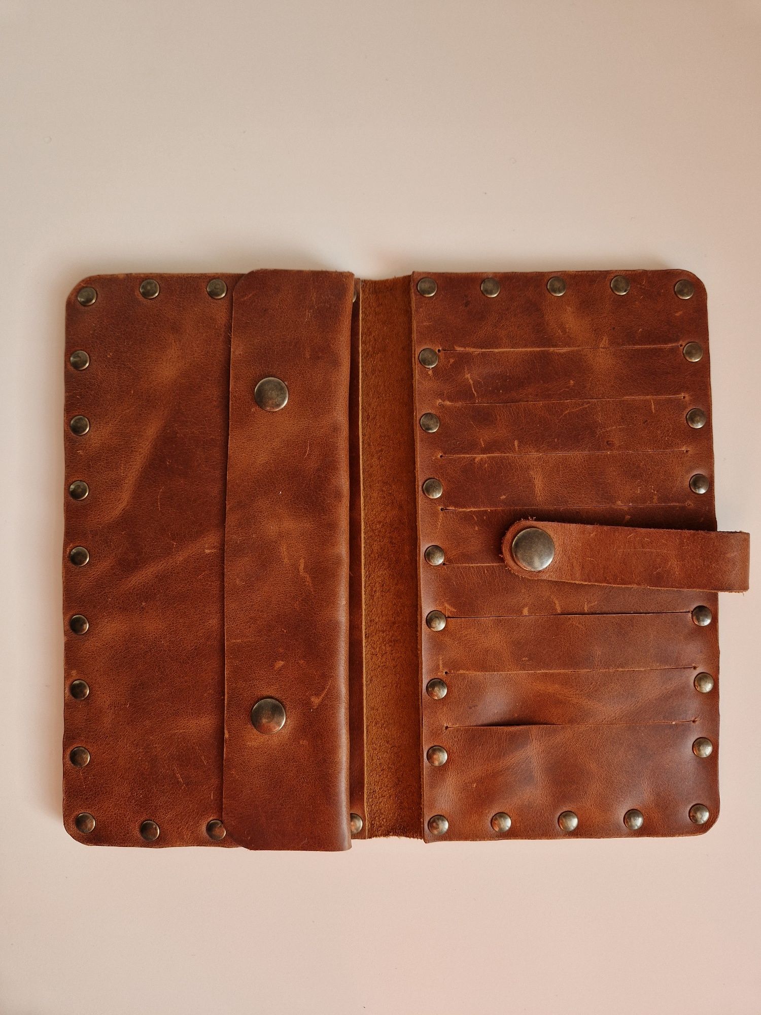 Designerski portfel skórzany, handmade