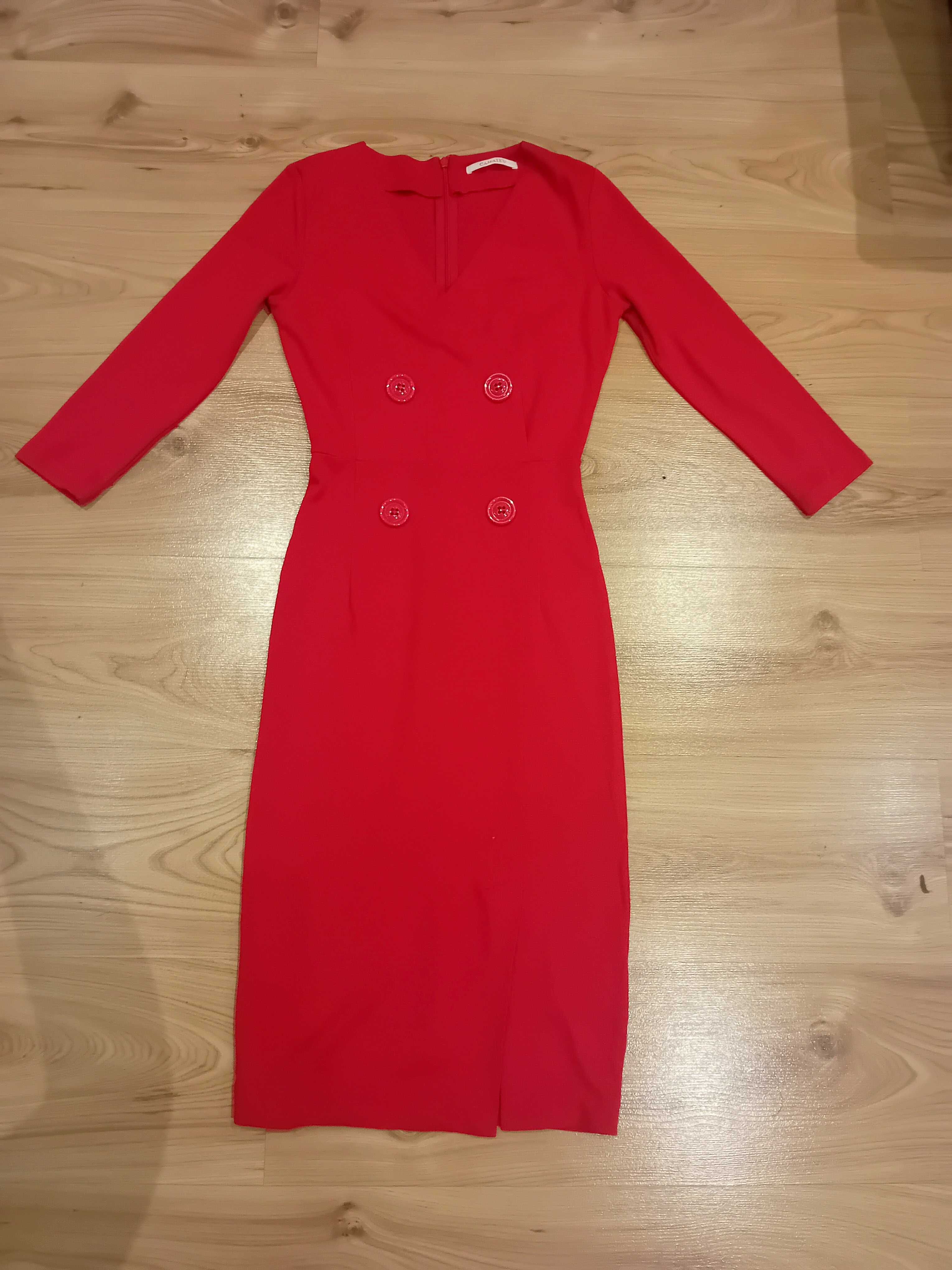 Czerwona sukienka Camaieu rozmiar 34