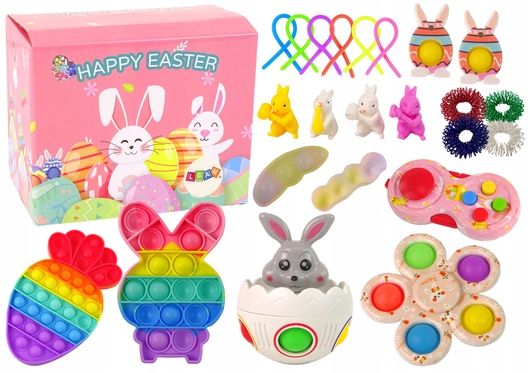 Zestaw Zabawek Wielkanocnych Fidget Toys Pop It 25