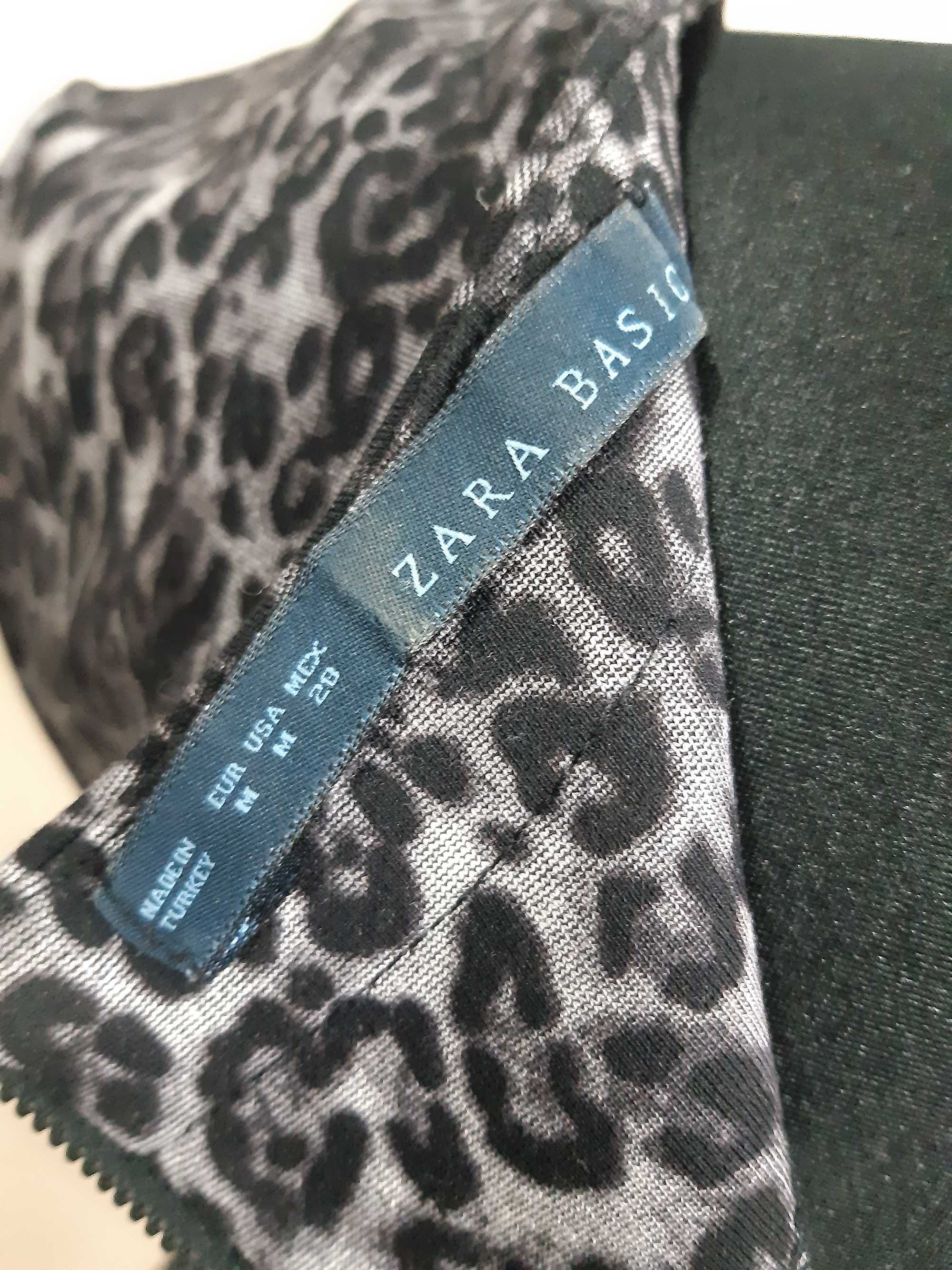 Elegancka sukienka w panterkę ZARA r. M