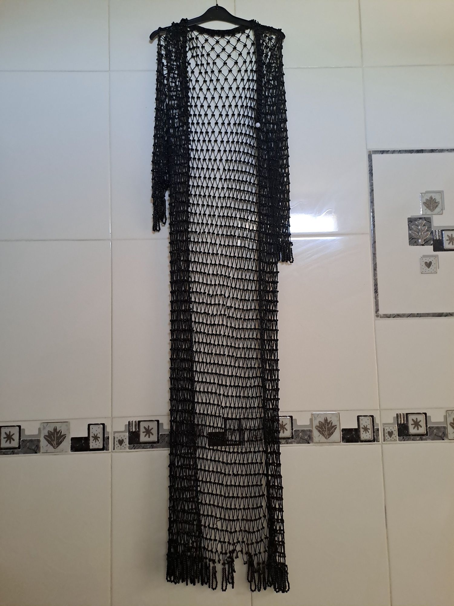 Conjunto vestido+rede+mala
