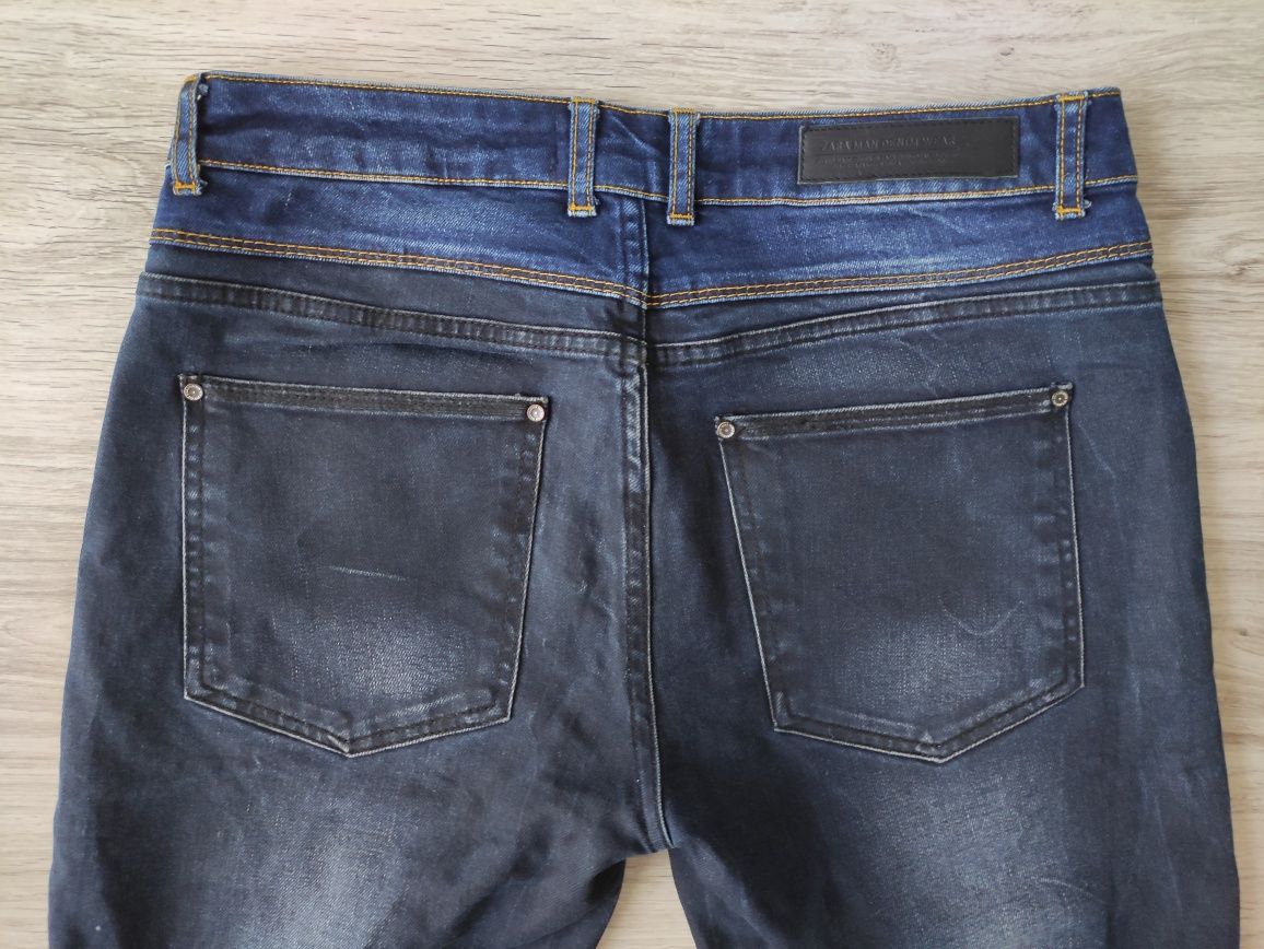 Dżinsy jeansy ZARA MEN 42/L granatowe