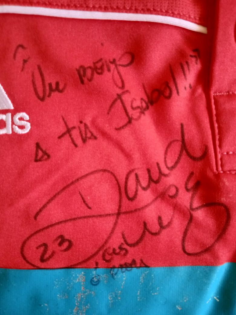 Camisola autografada de David Luiz do Benfica