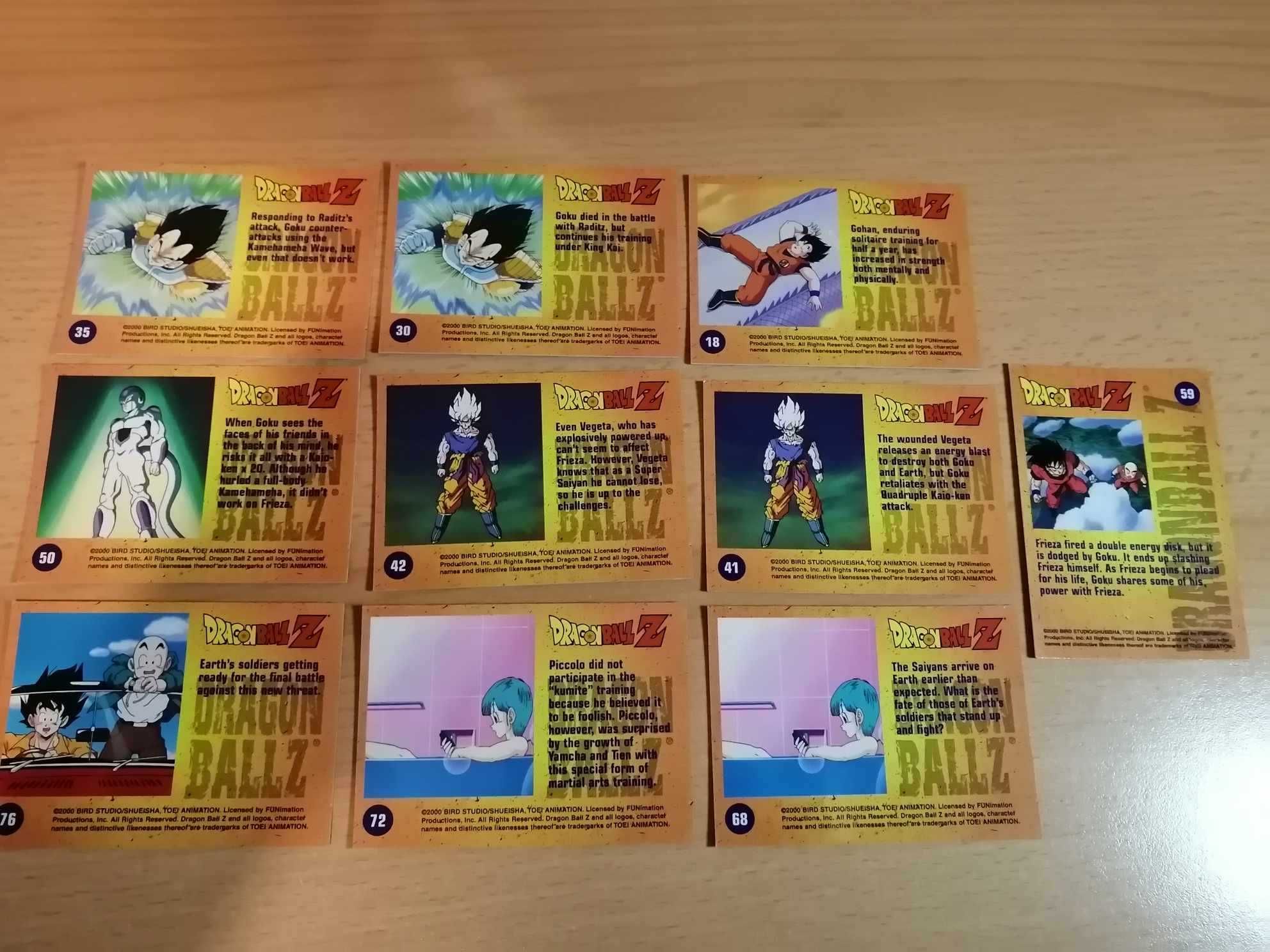 Piękne karty Dragon Ball Artbox Funimation 2000