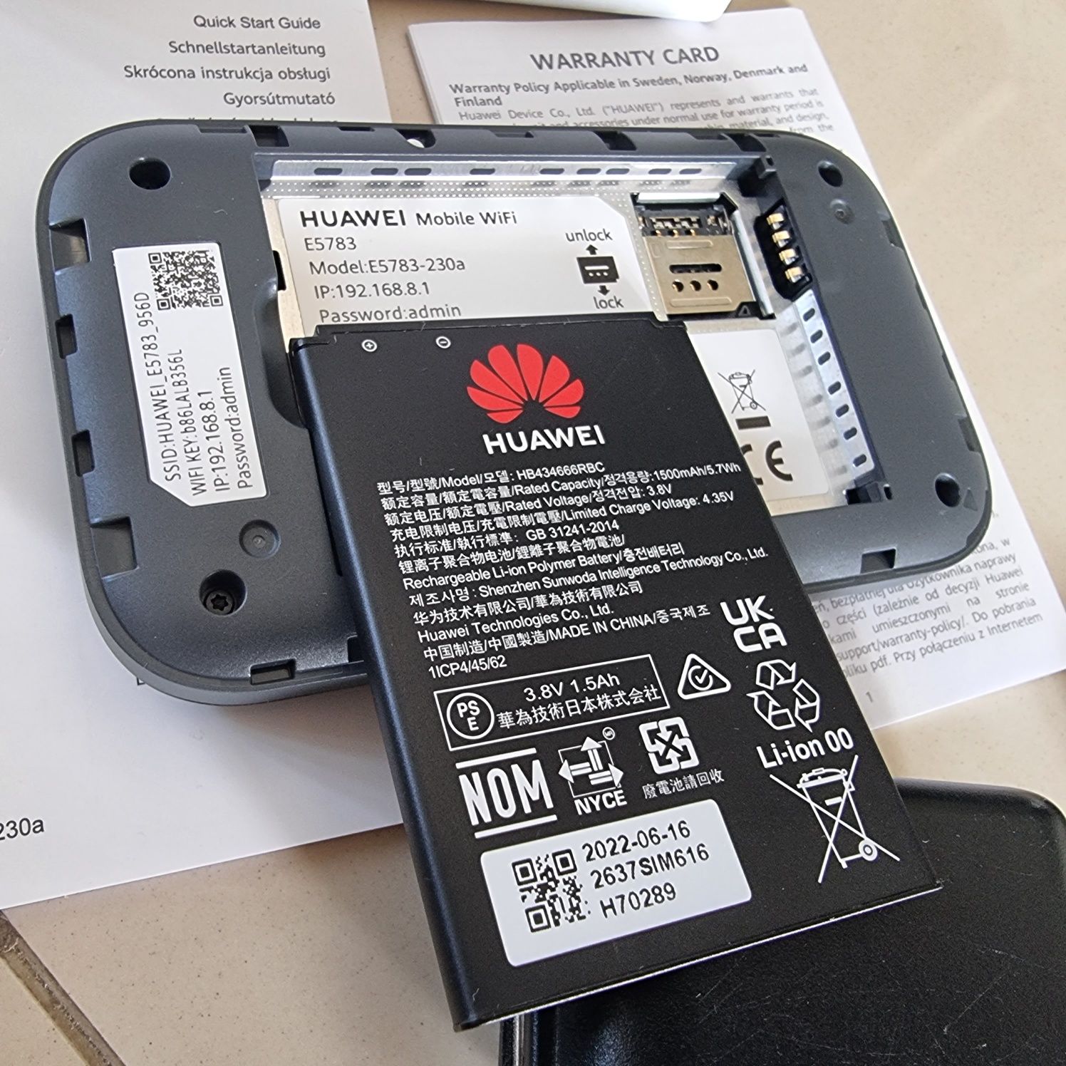 Huawei E5783 wersja 230a najnowszy model router 4G LTE bateria przenoś