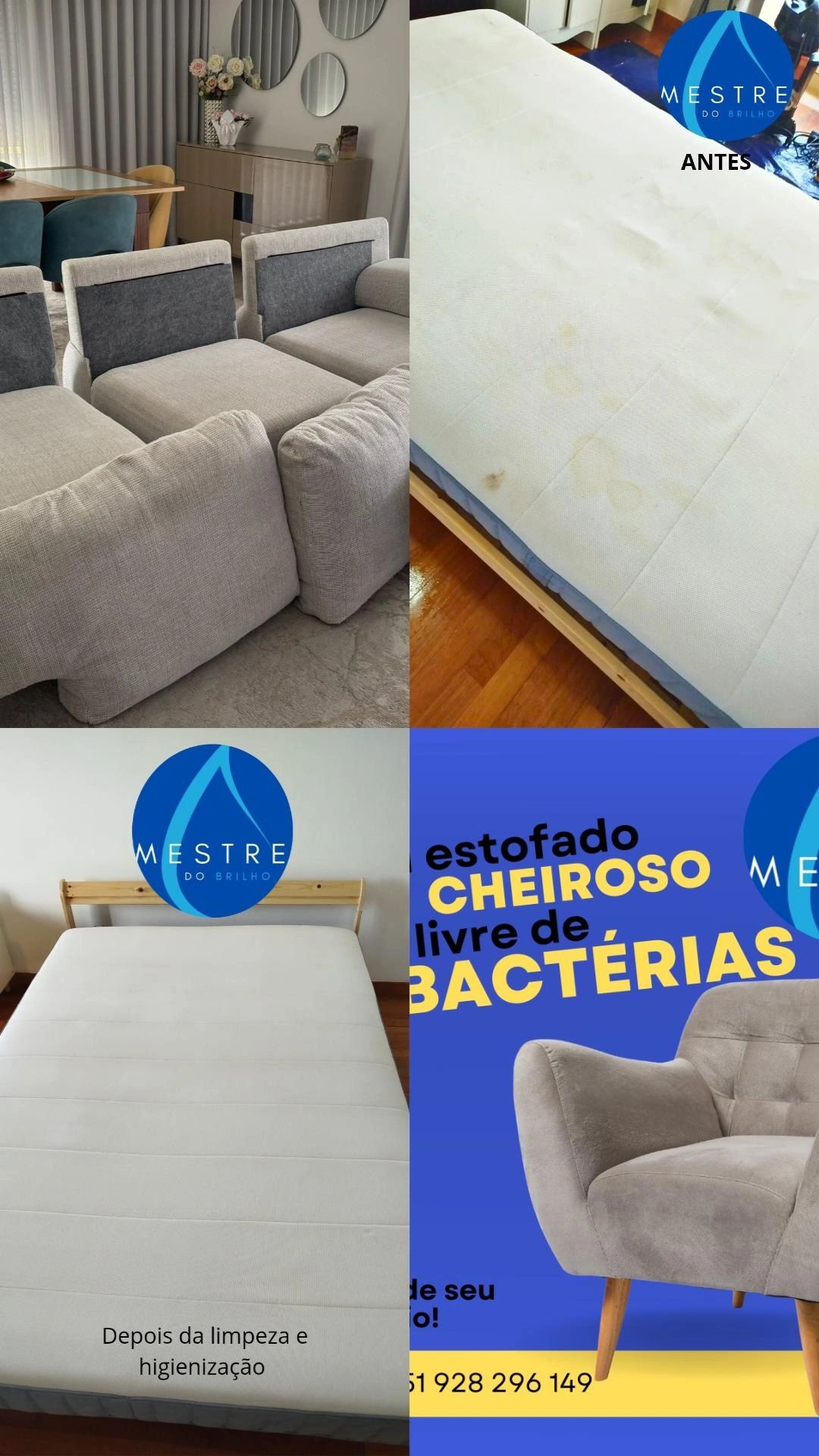 Higienização e limpeza de estofos