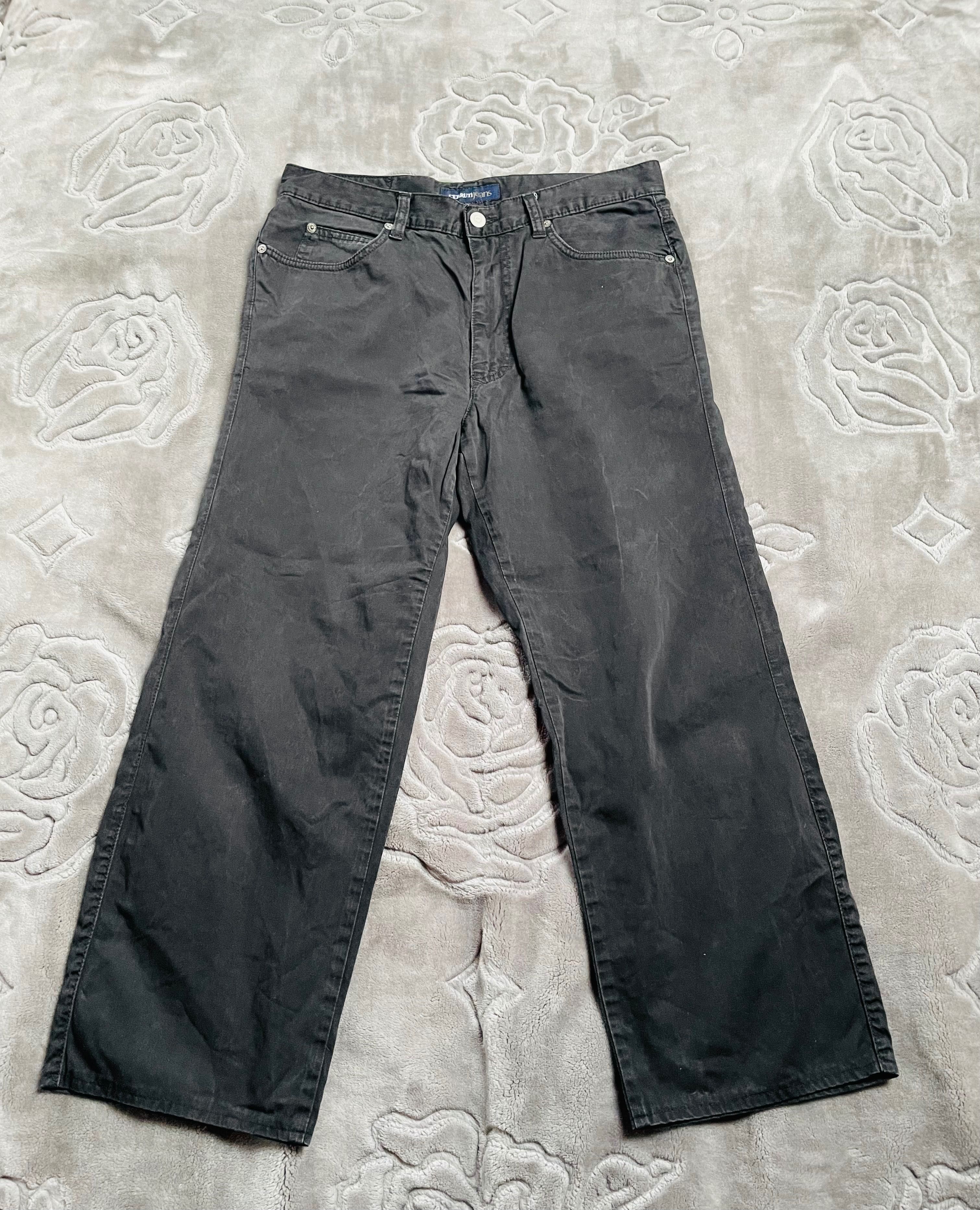 Cerruti jeans spodnie baggy czarne  dzwony