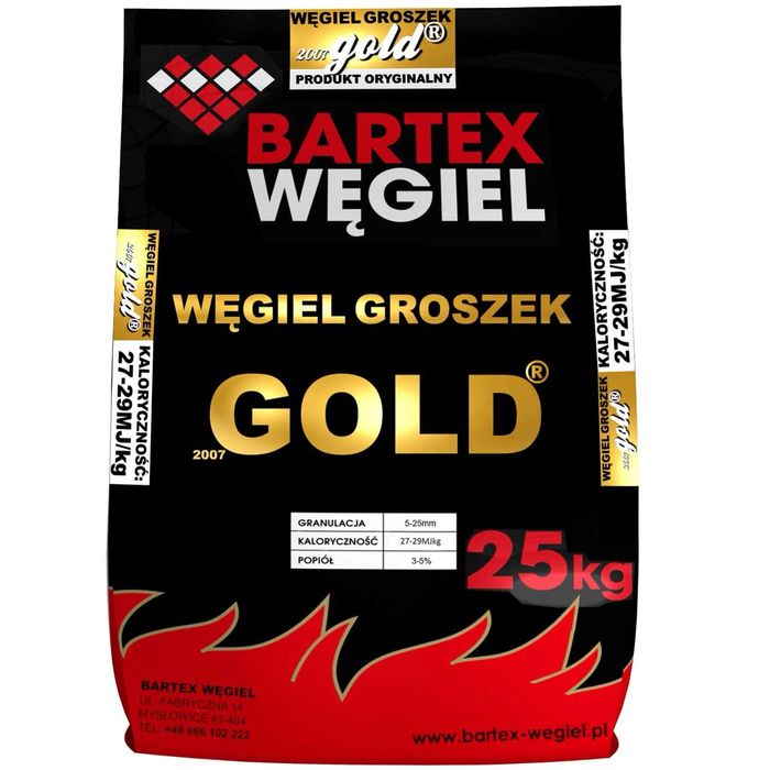 Ekomiał ekogroszek, orzech, kostka Polski