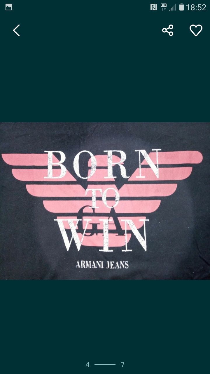 Armani Jeans *Born to win* koszulka XL