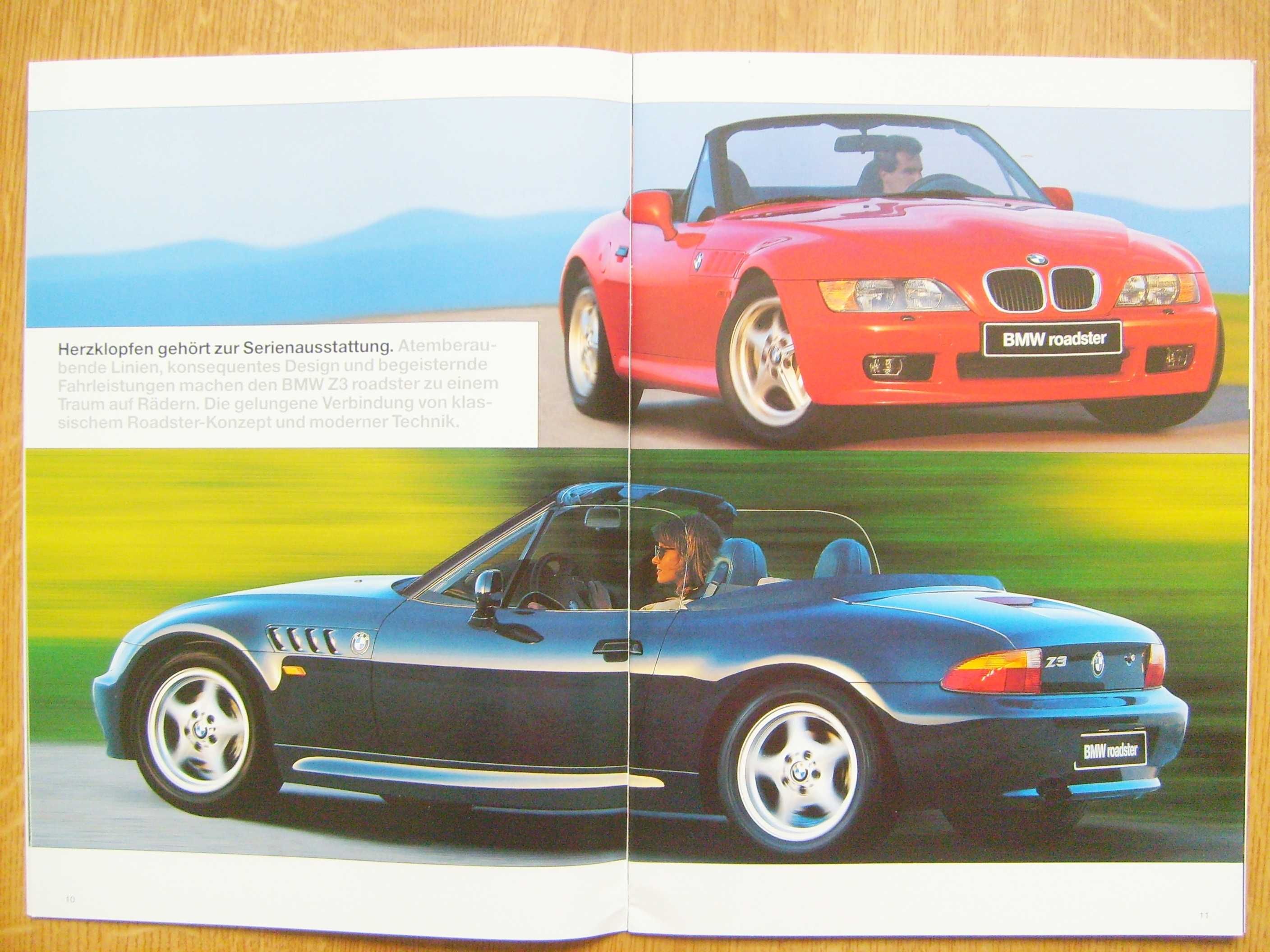 BMW Z3 Roadster (E36/7) 1995 / obszerny prospekt *38 str. stan BDB+