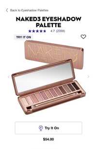 Naked3 Urban decay палетка теней