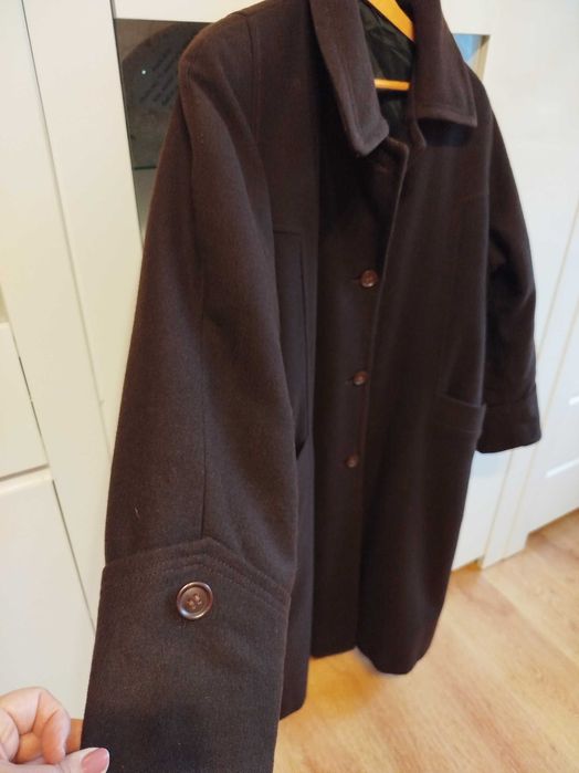Płaszcz ciemnobrązowy damski R 52/54