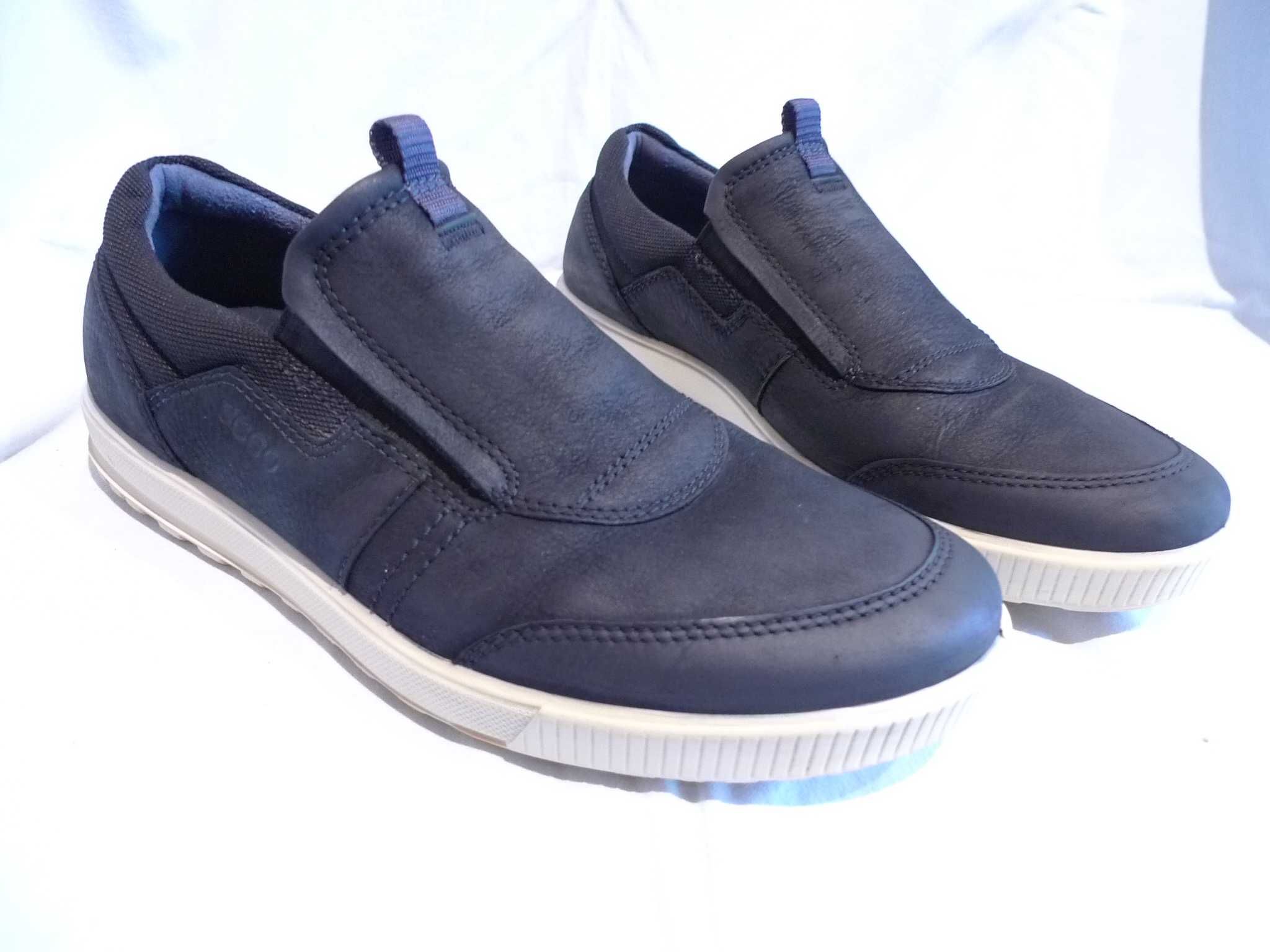 ECCO r.42/27cm Buty skórzane wsuwane półbuty mokasyny