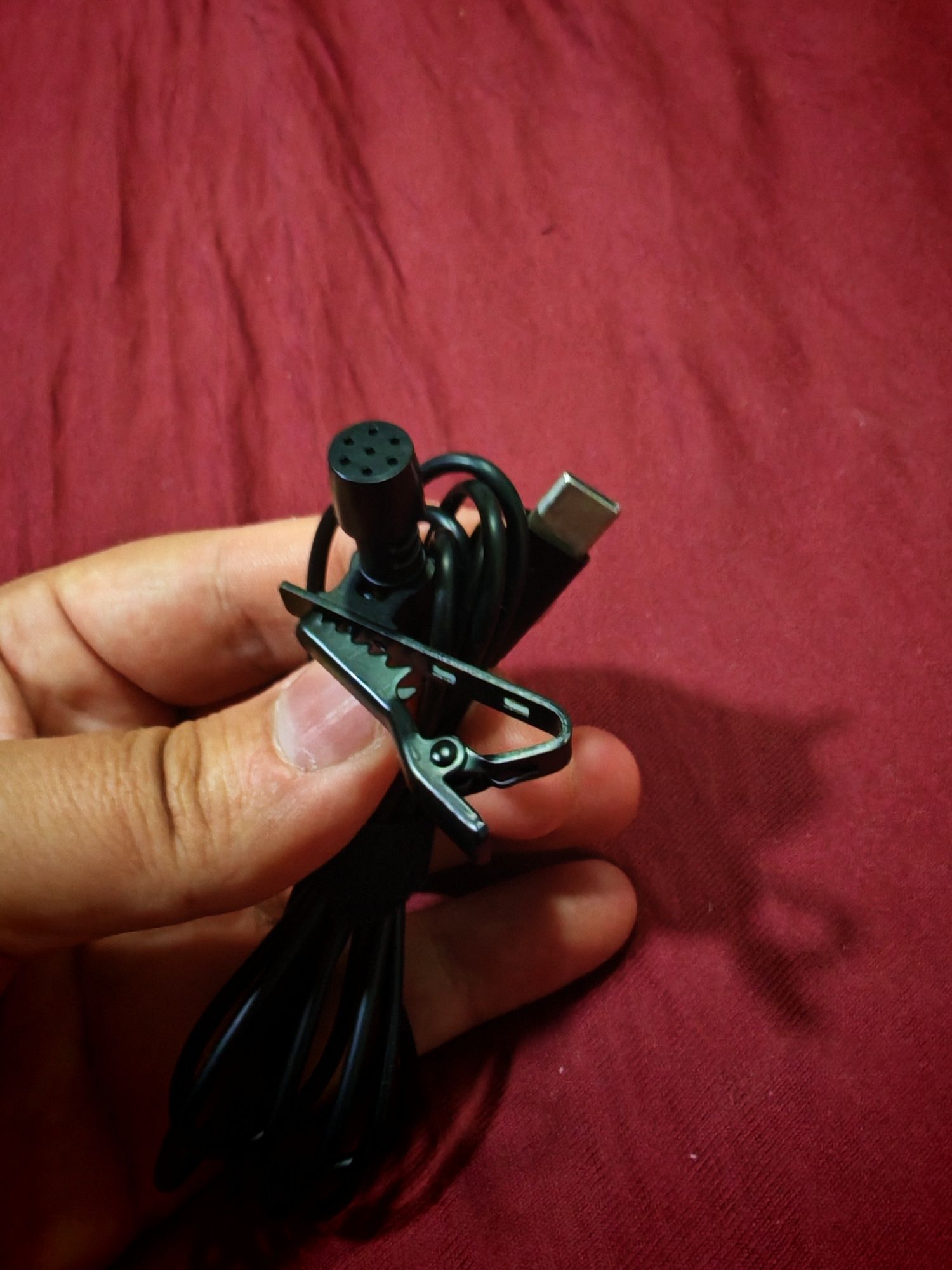 Mikrofon krawatowy przewodowy USB-C 1.5m TG0054