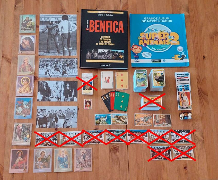 Cromos antigos e mais recentes para completar a sua coleção