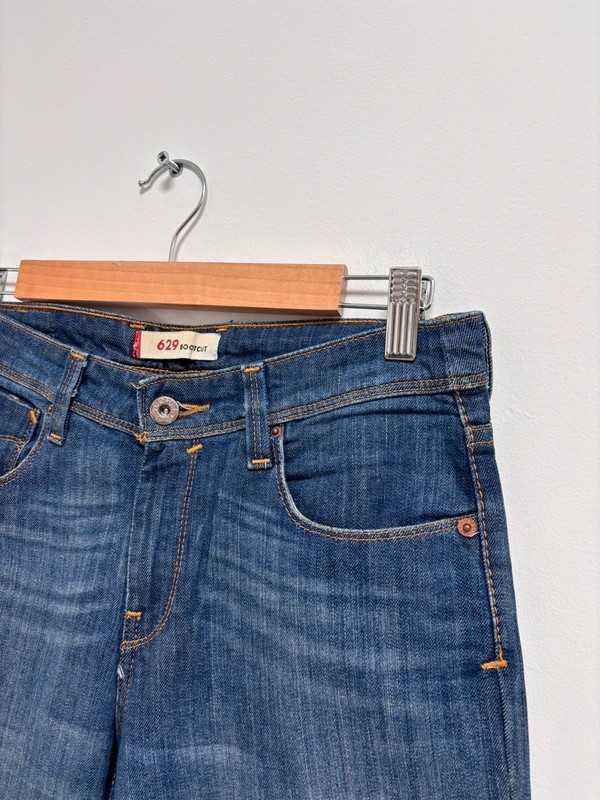 Levi's 629 W28 L32 Damskie Spodnie Jeansowe Bootcut Granatowe