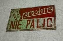 Blaszana tabliczka PRL