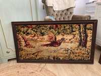 Quadro vintage tapete com ave Tam 100cm*56cm