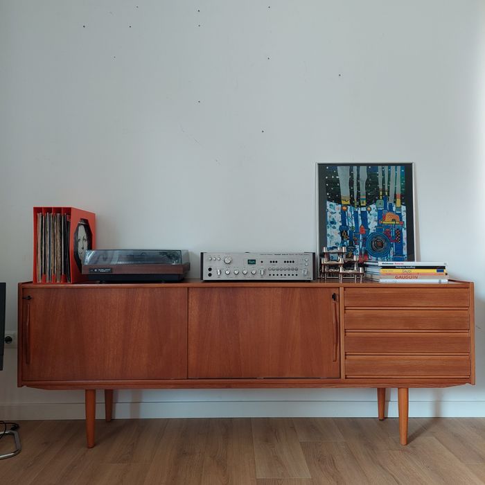 Sideboard tekowy komoda lata 60 vintage Norwegia mid century