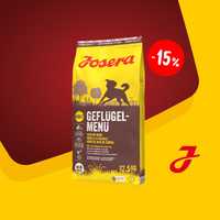 -15% JOSERA Geflügel-Menü 12,5кг Корм з птицею для собак