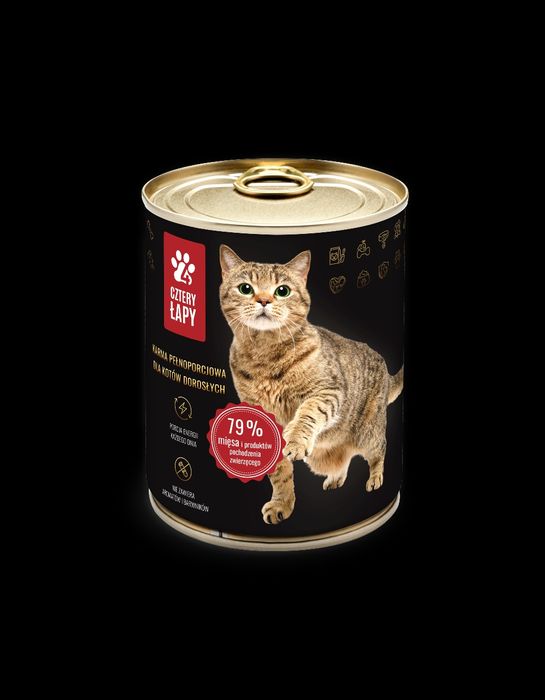 Karma mokra Cztery Łapy KOT puszka 12x400g