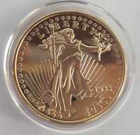 Pozłacana srebrna moneta 20 dolarów . American Eagle 1933