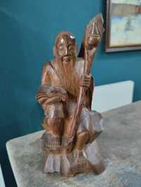 Rzeźba mnich drewno stara rzeźba