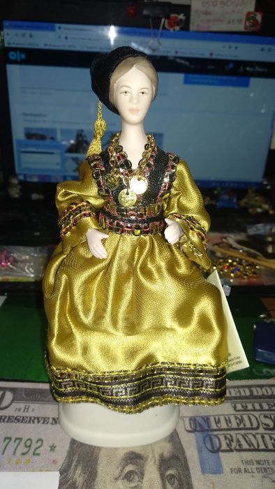 коллекционная кукла девушка Греция 17см evelt dolls Handmade