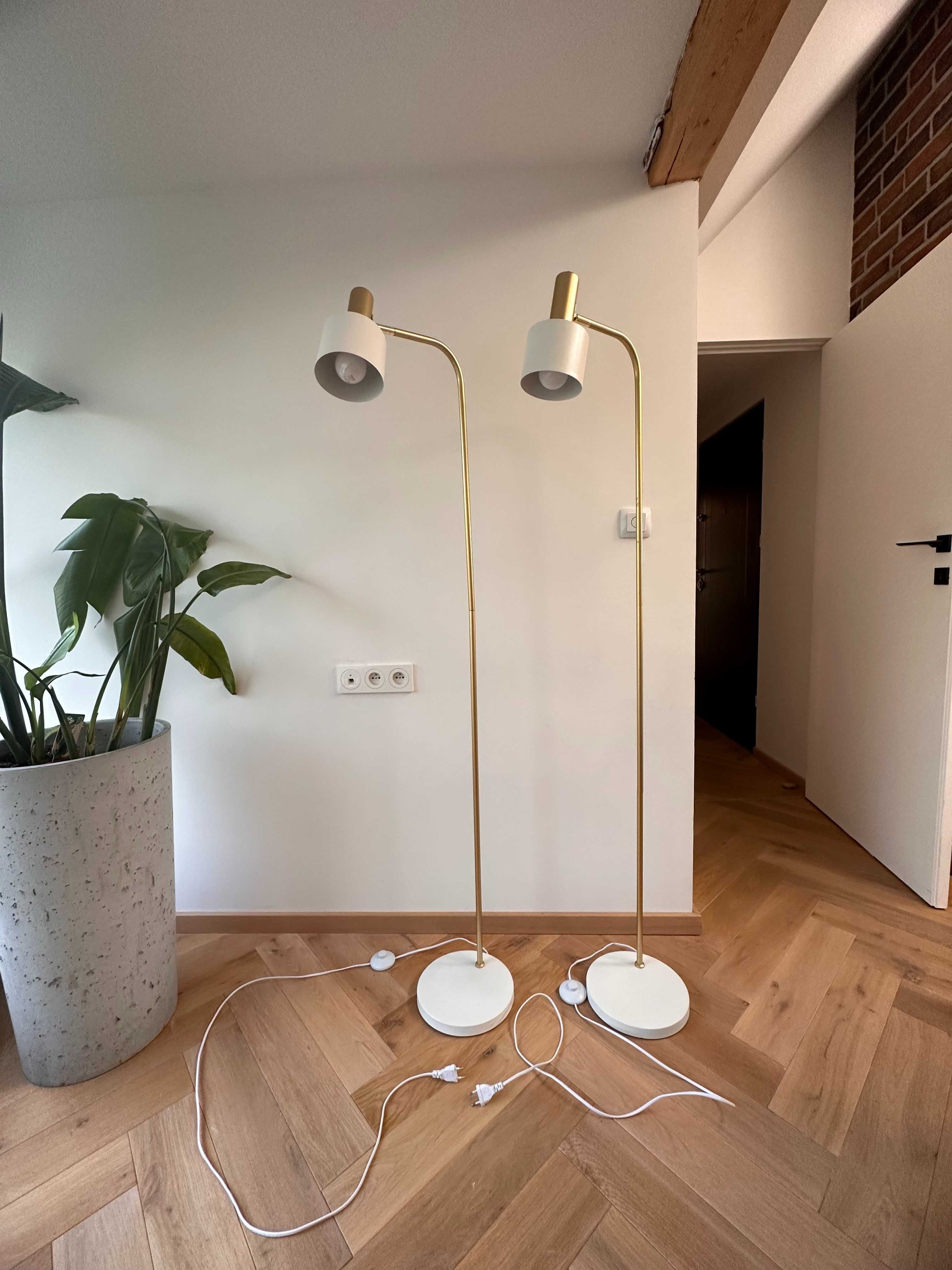 lampy stojące NOVA LUCE biało złote