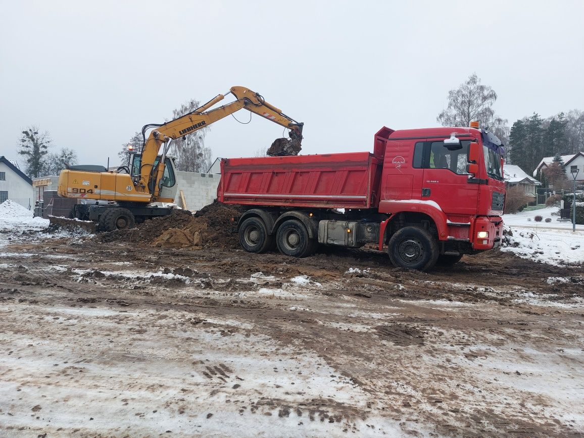 Uslugi koparką,  uslugi wywrotkami, roboty ziemne, wykopy